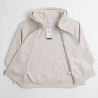 Nike Solo Swoosh Full Zip Hoodie - Light Bone / White thumbnail