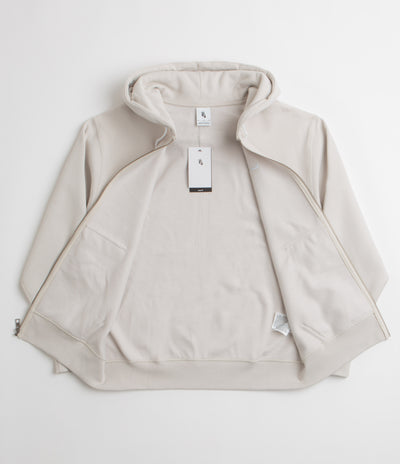 Nike Solo Swoosh Full Zip Hoodie - Light Bone / White