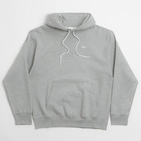 Nike Solo Swoosh Hoodie - Dark Grey Heather / White thumbnail