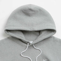 Nike Solo Swoosh Hoodie - Dark Grey Heather / White thumbnail