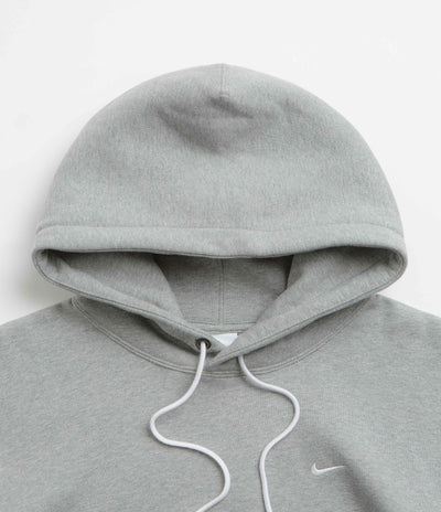 Nike Solo Swoosh Hoodie - Dark Grey Heather / White