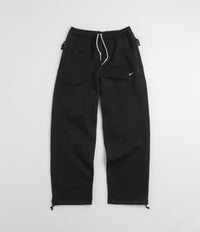 Nike Solo Swoosh Open Hem Sweatpants - Black / White