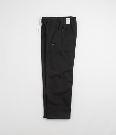 Nike Solo Swoosh Open Hem Sweatpants - Black / White