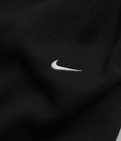 Nike Solo Swoosh Open Hem Sweatpants - Black / White