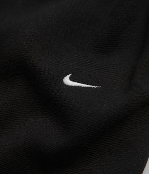 Nike Solo Swoosh Open Hem Sweatpants - Black / White | Flatspot