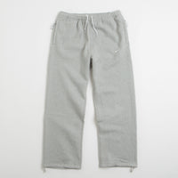 Nike Solo Swoosh Open Hem Sweatpants - Dark Grey Heather / White thumbnail