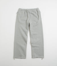 Nike Solo Swoosh Open Hem Sweatpants - Dark Grey Heather / White