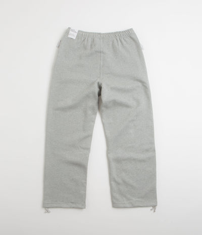 Nike Solo Swoosh Open Hem Sweatpants - Dark Grey Heather / White