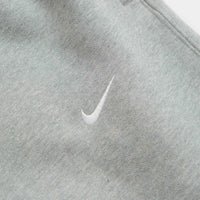 Nike Solo Swoosh Open Hem Sweatpants - Dark Grey Heather / White thumbnail