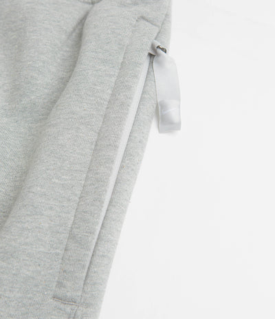 Nike Solo Swoosh Open Hem Sweatpants - Dark Grey Heather / White