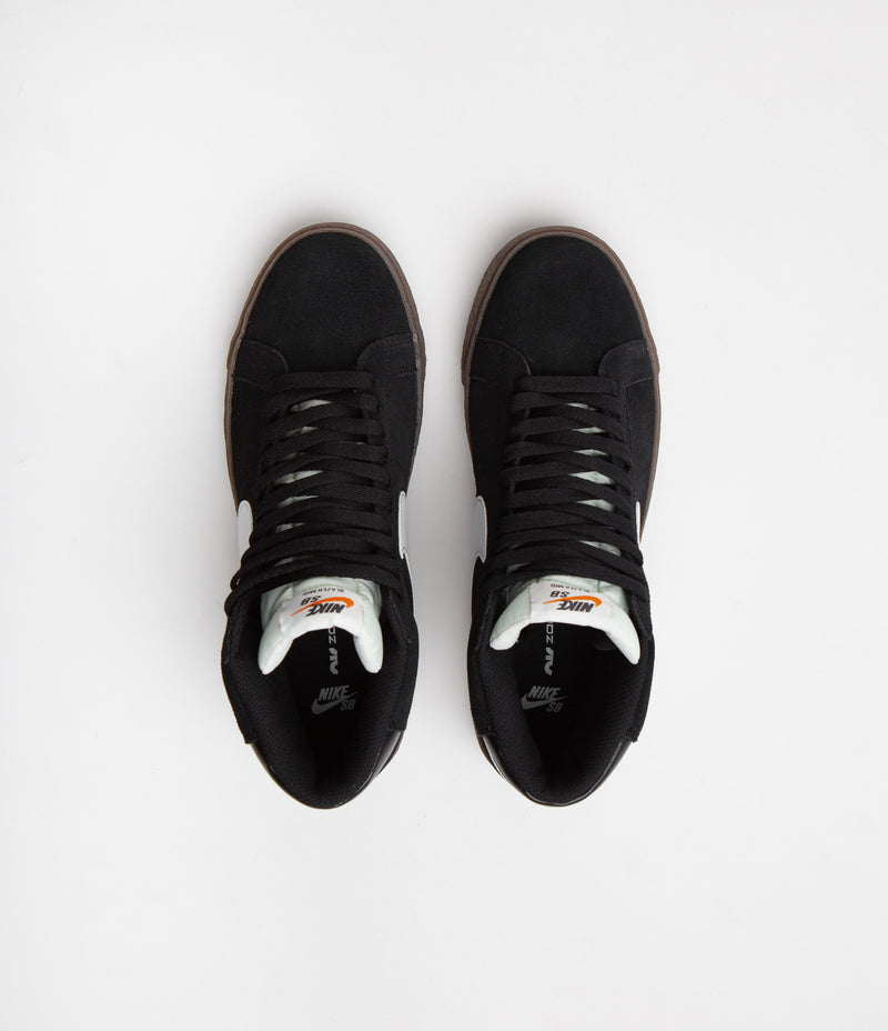 Nike SB Blazer Mid Shoes - Black / White - Black - Sail | Flatspot