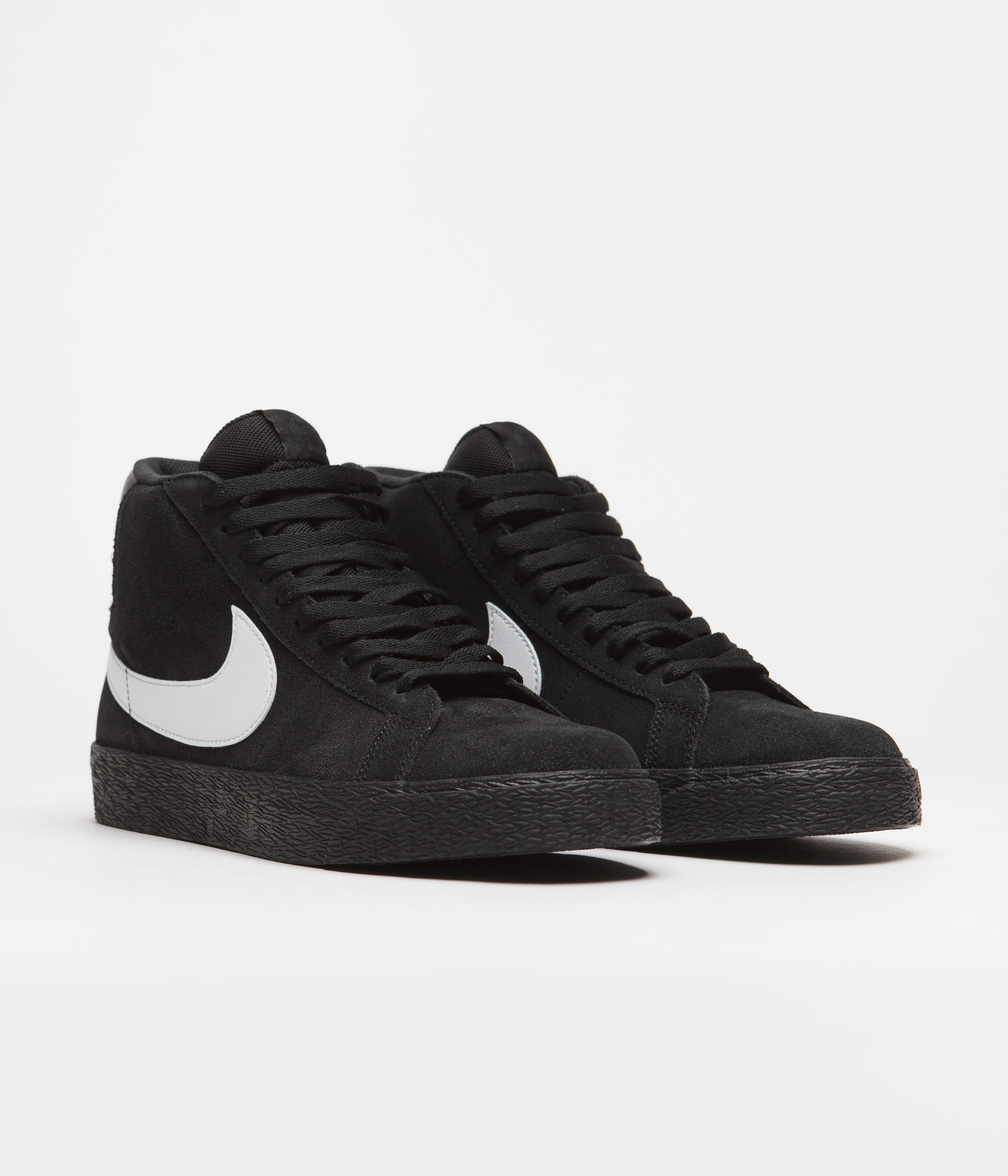 Nike SB Blazer Mid Shoes - Black / White - Black - Black | Flatspot