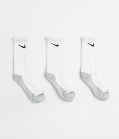 Nike SB Everyday Max Cushioned Crew Socks (3 Pack) - White / Wolf Grey / Black