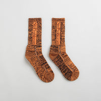 No Problemo Glitch Knit Socks - Orange thumbnail