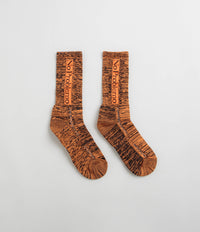 No Problemo Glitch Knit Socks - Orange