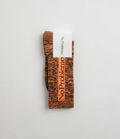 No Problemo Glitch Knit Socks - Orange