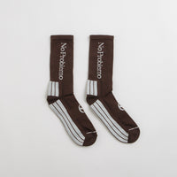 No Problemo Logo Socks - Brown thumbnail