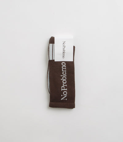 No Problemo Logo Socks - Brown