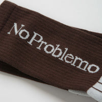 No Problemo Logo Socks - Brown thumbnail