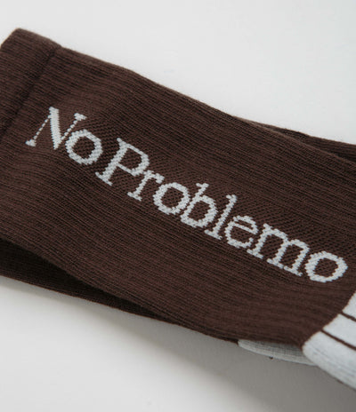 No Problemo Logo Socks - Brown