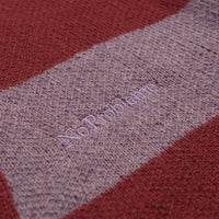 No Problemo Striped Mohair Oversized Cardigan - Burgundy Multi thumbnail