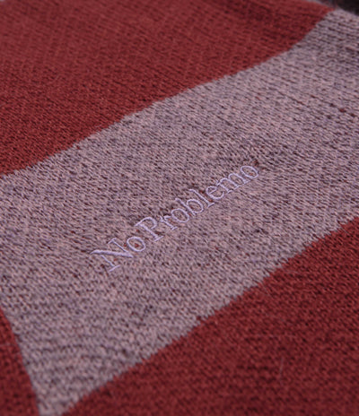 No Problemo Striped Mohair Oversized Cardigan - Burgundy Multi