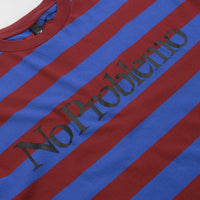 No Problemo Striped T-Shirt - Burgundy Multi thumbnail