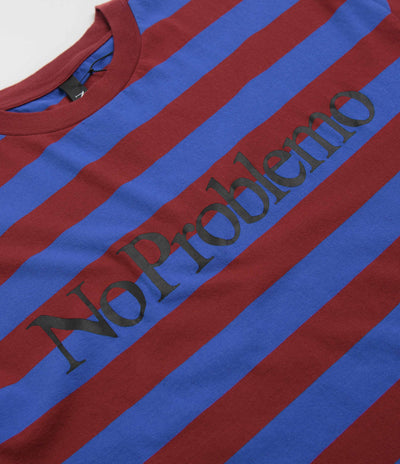 No Problemo Striped T-Shirt - Burgundy Multi