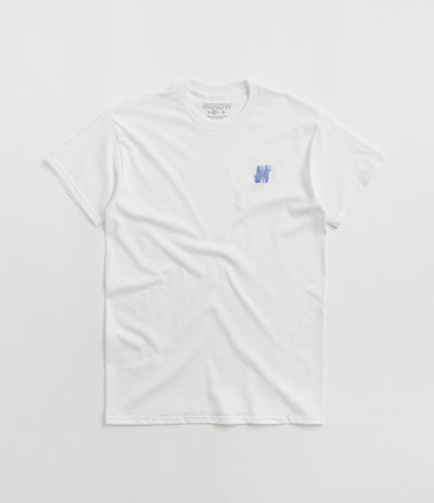 North N Logo Embroidered T-Shirt - White / Navy