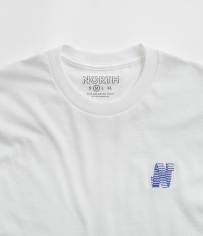 North N Logo Embroidered T-Shirt - White / Navy