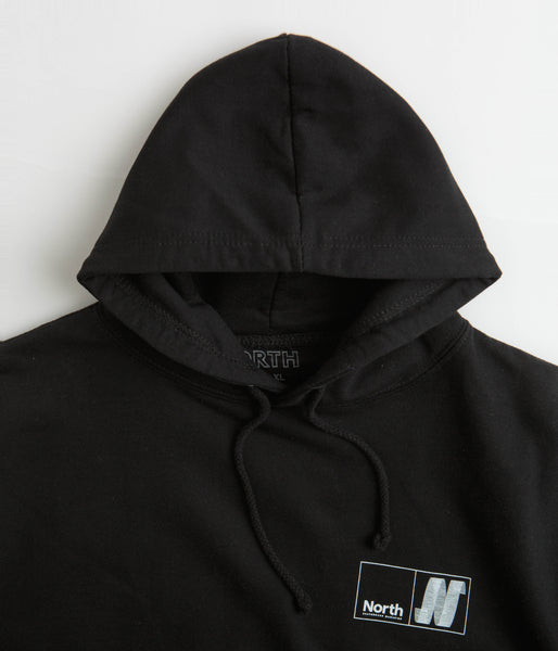 North N Logo Hoodie - Black / White | Flatspot