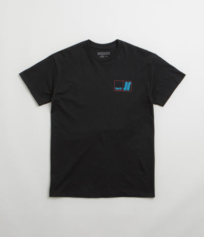 North N Logo T-Shirt - Black / Blue / Red