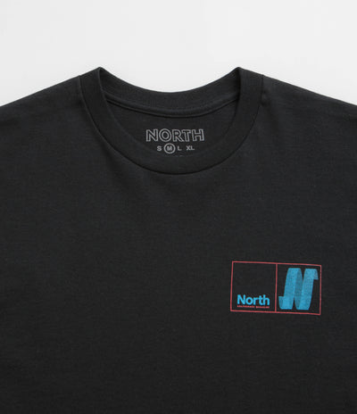 North N Logo T-Shirt - Black / Blue / Red