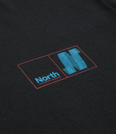 North N Logo T-Shirt - Black / Blue / Red