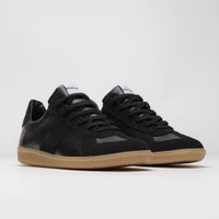 Novesta All Leather German Army Trainer Shoes - Black / Transparent thumbnail