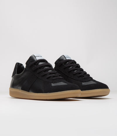 Novesta All Leather German Army Trainer Shoes - Black / Transparent