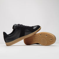 Novesta All Leather German Army Trainer Shoes - Black / Transparent thumbnail