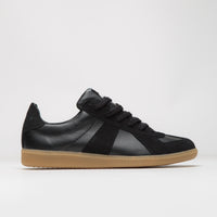 Novesta All Leather German Army Trainer Shoes - Black / Transparent thumbnail