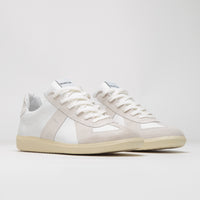 Novesta All Leather German Army Trainer Shoes - White / Ecru thumbnail