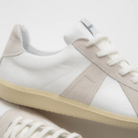 Novesta All Leather German Army Trainer Shoes - White / Ecru thumbnail