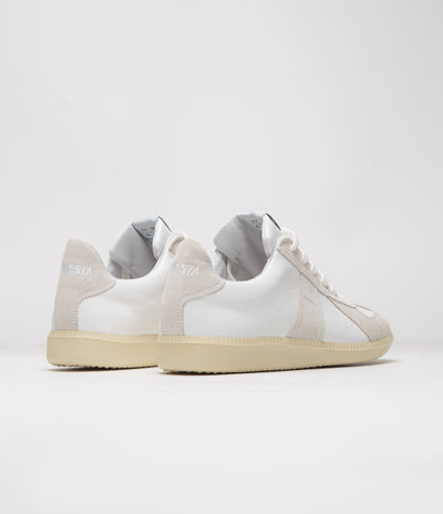 Novesta All Leather German Army Trainer Shoes - White / Ecru