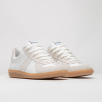 Novesta All Leather German Army Trainer Shoes - White / Transparent thumbnail