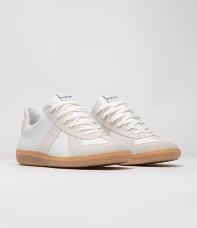 Novesta All Leather German Army Trainer Shoes - White / Transparent