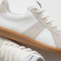 Novesta All Leather German Army Trainer Shoes - White / Transparent thumbnail