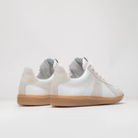 Novesta All Leather German Army Trainer Shoes - White / Transparent thumbnail