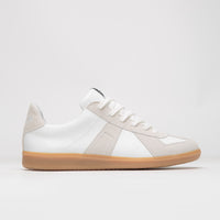 Novesta All Leather German Army Trainer Shoes - White / Transparent thumbnail