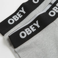 Obey Established Work Boxers (2 Pack) - Ash Grey thumbnail