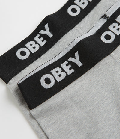 Obey Established Work Boxers (2 Pack) - Ash Grey