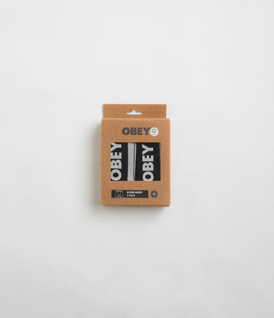 Obey Established Work Boxers (2 Pack) - Ash Grey