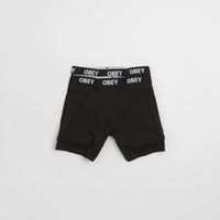 Obey Established Work Boxers (2 Pack) - Black thumbnail